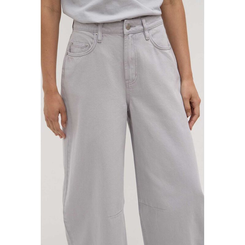 Assembly Label High Rise Barrel Jean Light Grey image number 2